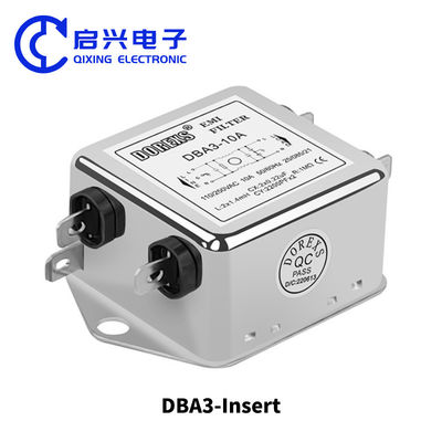 DBA3 Εισάγετε φίλτρο EMI 220V 1A 3A 6A Μονοφασικό Φίλτρο ισχύος παγκόσμιας σειράς