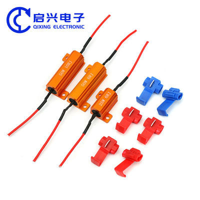 Χρυσός Αλουμινίου Σκουπίδας Wire Wound Αντίσταση 50W 5% Συναγερμός αντιστάθμισης στροφής