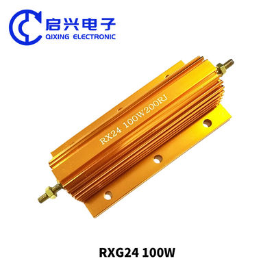 RX24 RXG24 Wire Wound Resistor 100W 200RJ Με Χρυσό Αλουμινένιο Κέλυφος