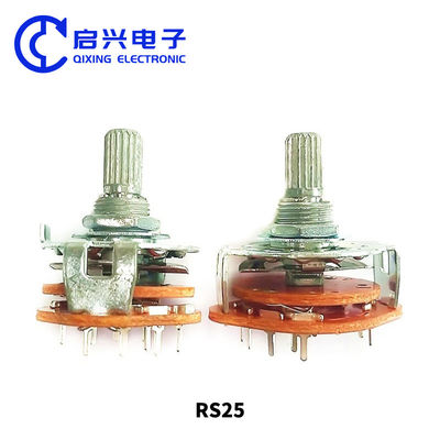 2pcs RS25 δυνατομετρητής Rotary Band Switch 3 Pole 4 θέση