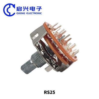 2pcs RS25 Rotary Band Switch 2 Pole 6 Θέση DC30V 0.3A
