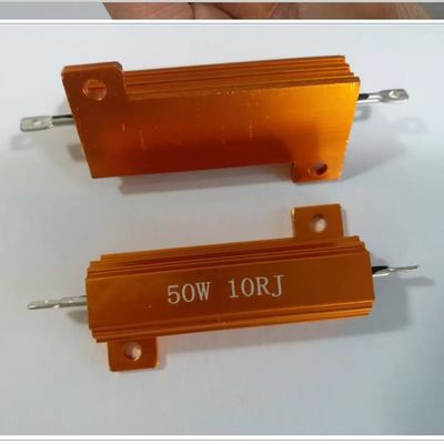 Αντίσταση 50w 10 Ohm 10rj RX24 Χρυσό Αλουμίνιο Σκηνό Αντίσταση υψηλής ισχύος