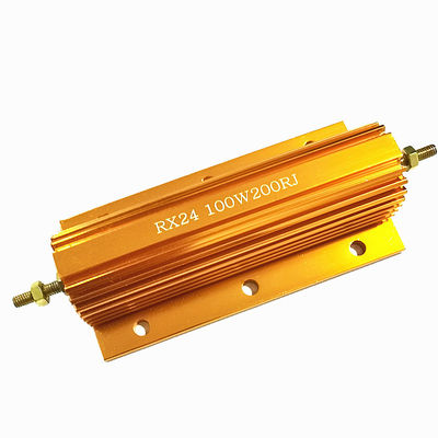 RX24 100W Χρυσό Αλουμίνιο Χώμα Wirewound ισχύος αντίσταση ισχύος αντίσταση δυναμική αντίσταση πέδησης