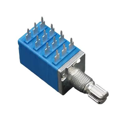 9mm 4 gang 12pin δυνατομετρητή LED με χαμηλή ακτινοβολία περιστροφικό δυνατομετρητή