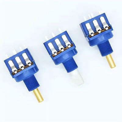 Η σειρά WH116AK Dimmer διπλό έλεγχο δυνατομετρητή B500K 5 πιν με περιστρεφόμενο διακόπτη μήκος μισού χεριού 16MM