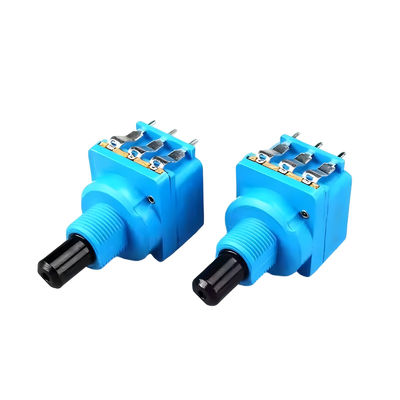 Η σειρά WH116AK Dimmer διπλό έλεγχο δυνατομετρητή B500K 5 πιν με περιστρεφόμενο διακόπτη μήκος μισού χεριού 16MM