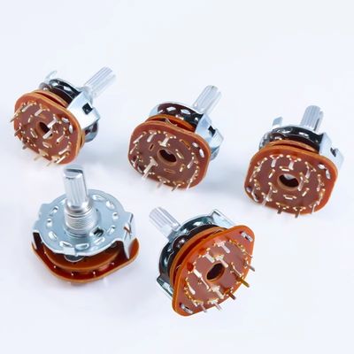 2pcs RS25 περιστρεφόμενος διαλέκτης διακόπτης 1 πόλος 11 θέση 500V AC 1 MIN