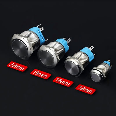 16mm Cut-out Size Lighting Push Button Switch με ισχύ 1A για προσαρμόσιμες λύσεις φωτισμού