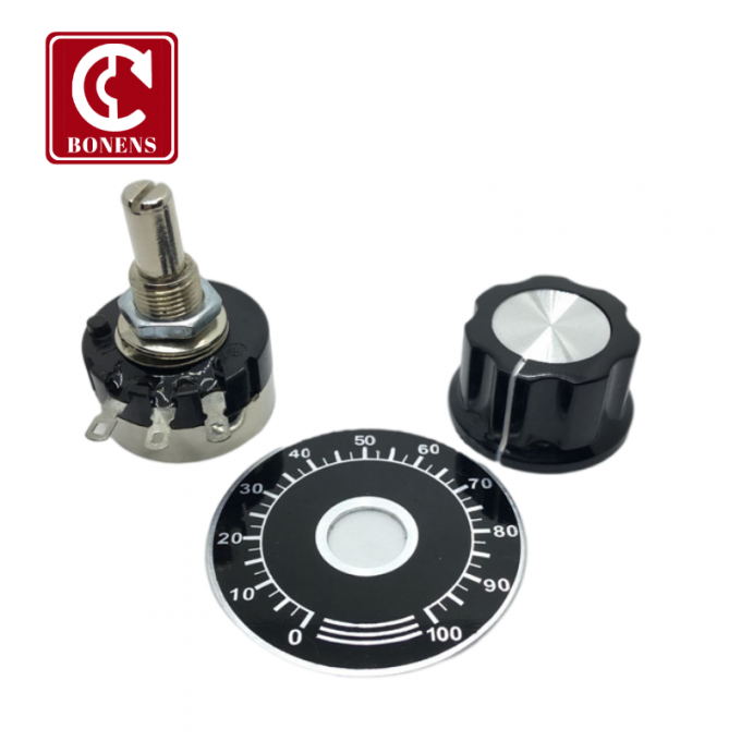 RV24YN20S ρυθμιζόμενο με κάλυψη άνθρακα μονοτροπικό δυνατομέτρο περιστρεφόμενη μεταβλητή αντίσταση 1