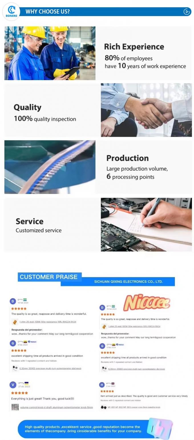 Προσαρμόσιμα 1K OHM 0.25W 3269P Τρίμερ Ποντικομέτρα για ακριβή έλεγχο αντίστασης 19